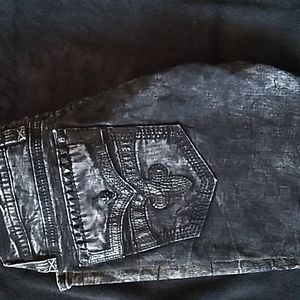 Men's Rock Revival Jeans, Black Wash, 38